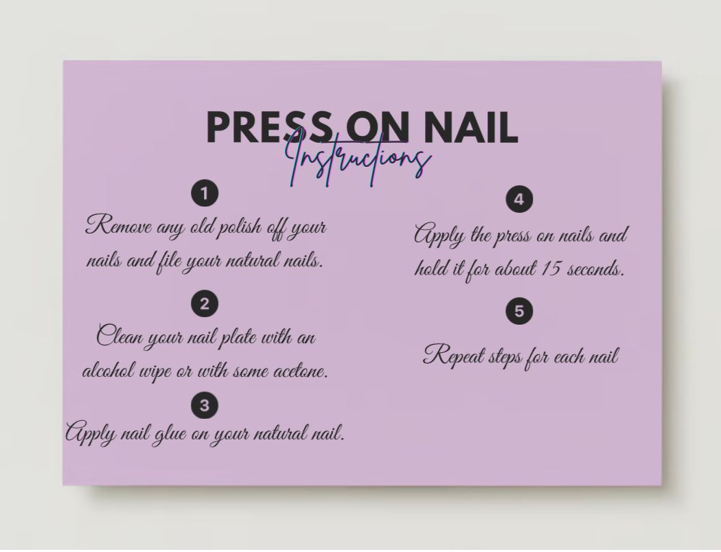 Display Card Design + Press on Nails Instruction #5