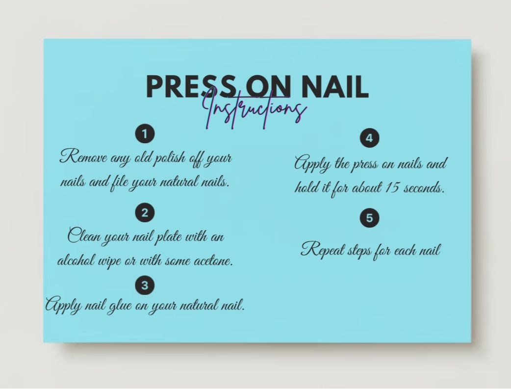 Display Card Design + Press on Nails Instruction #5