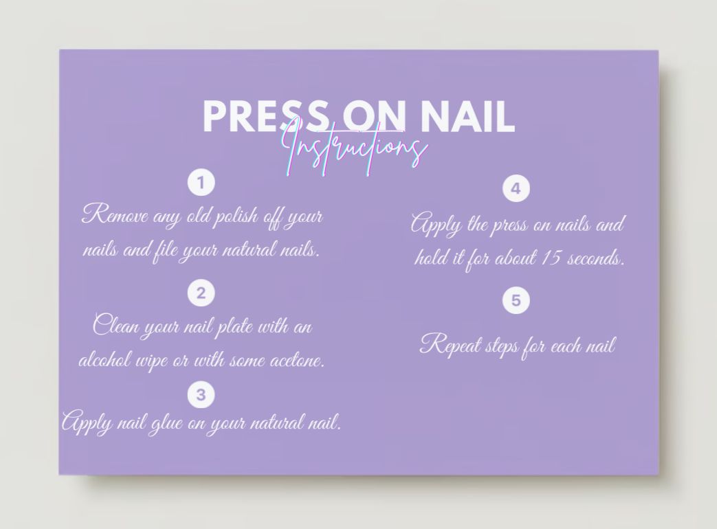 Display Card Design + Press on Nails Instruction #5