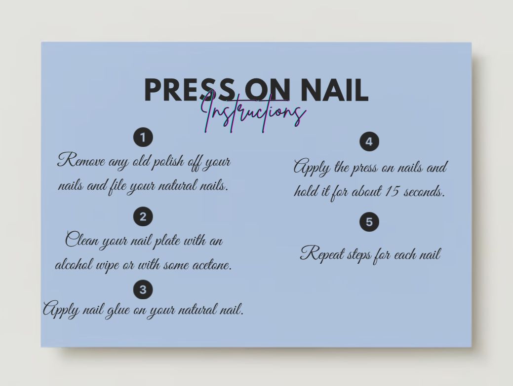Display Card Design + Press on Nails Instruction #5