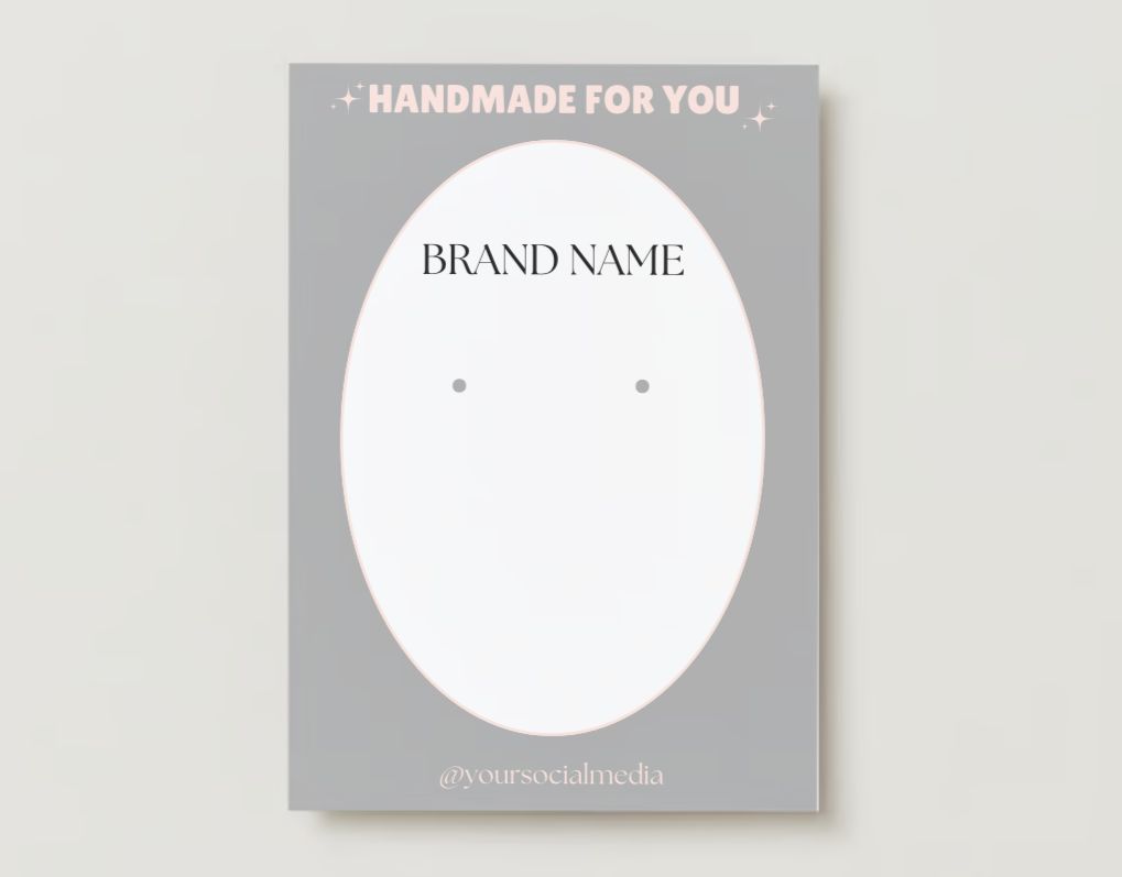 Jewelry Display Card Design #5 Ingrained Prints