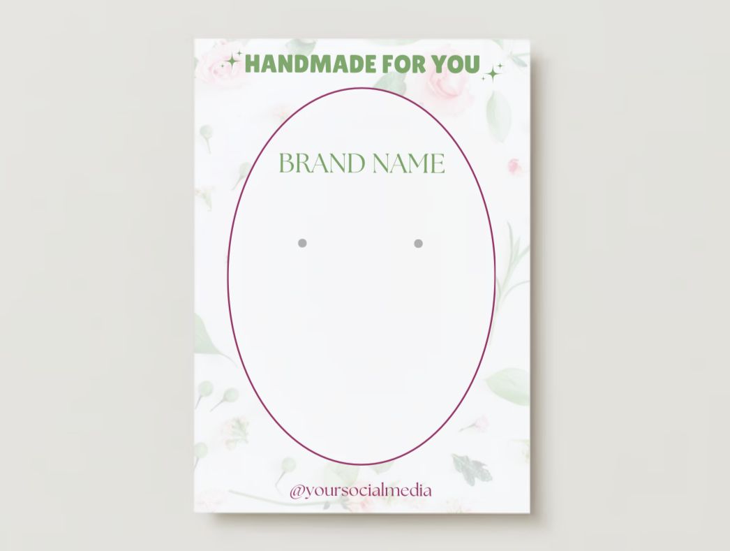 Jewelry Display Card Design #5