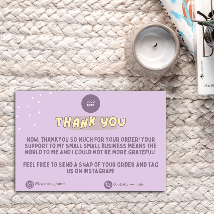 Thankyou Card Design #1 - Ingrained Prints