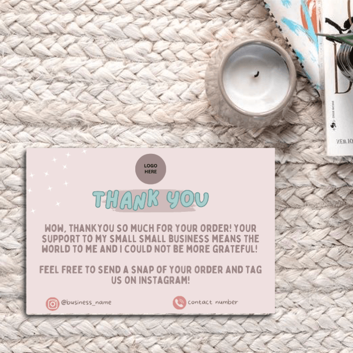 Thankyou Card Design #1 - Ingrained Prints