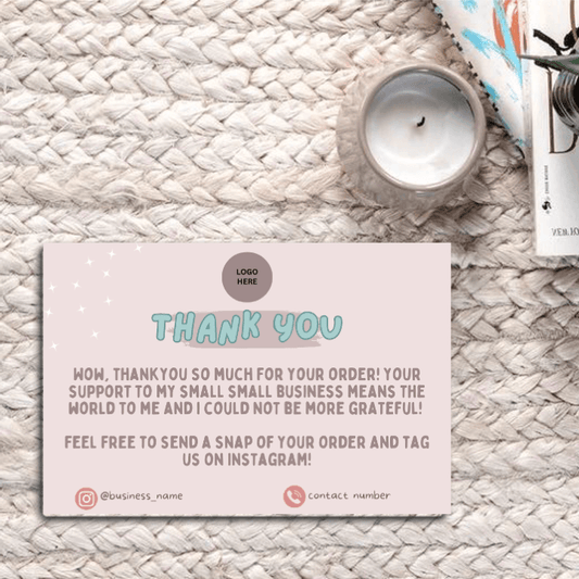 Thankyou Card Design #1 - Ingrained Prints