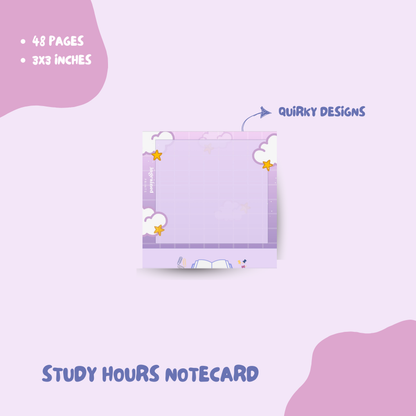 Study Hours Notecard