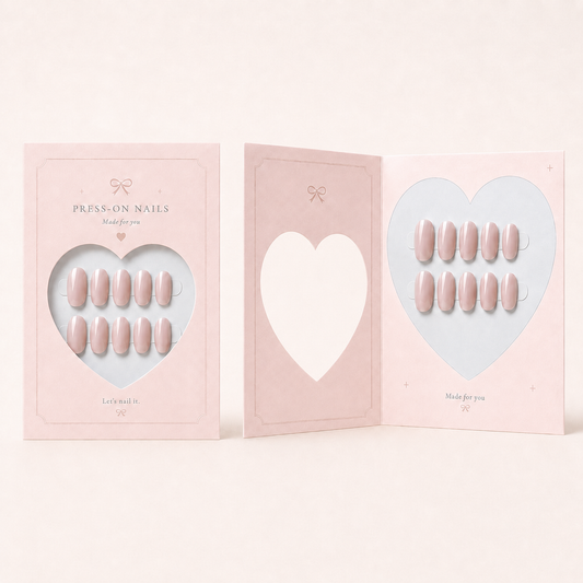 Custom Cutout Folded Press on Nail cards