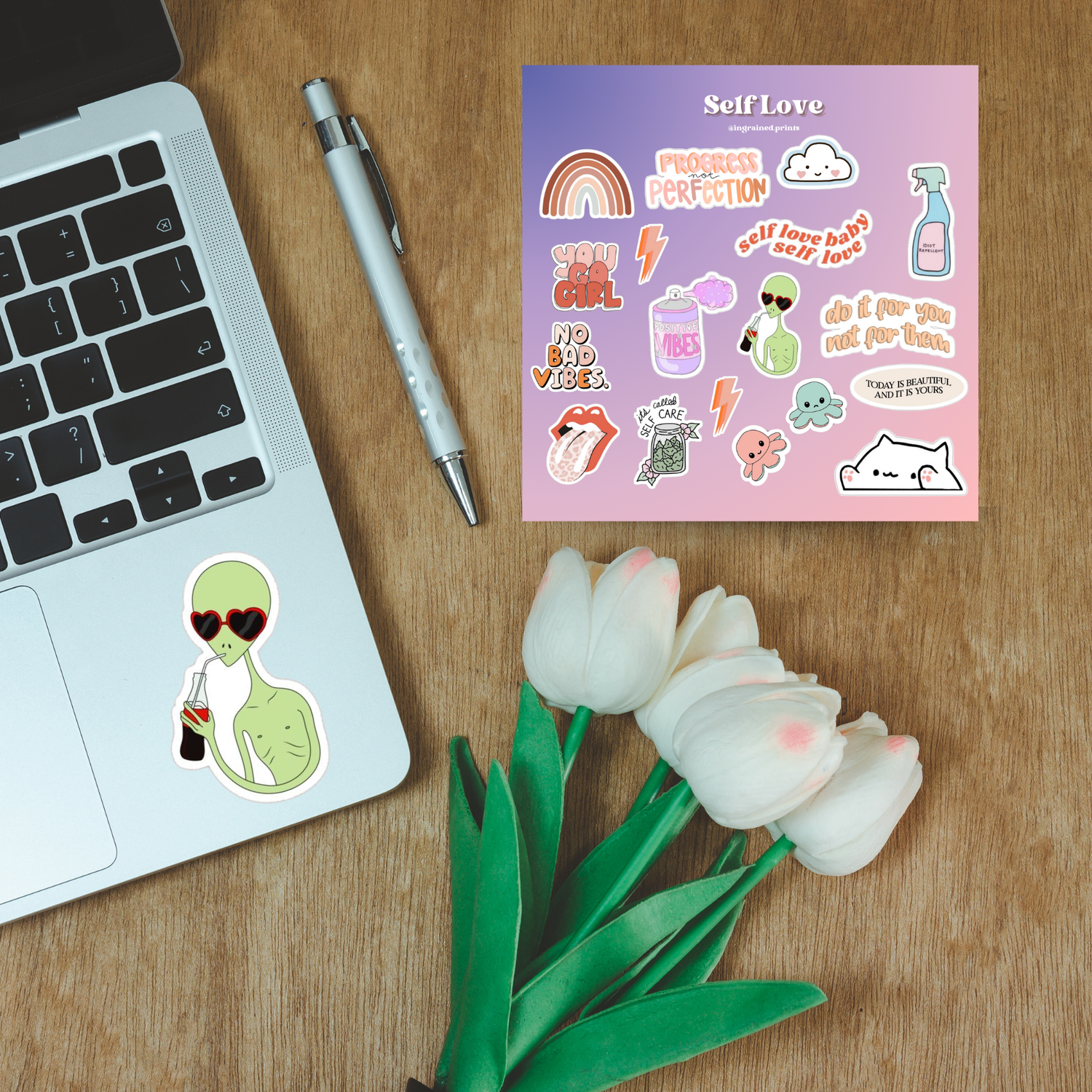 Self Love Sticker Sheet Ingrained Prints