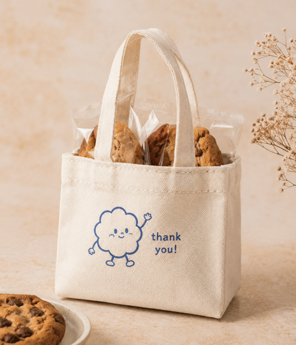 Cotton Mini Tote Bags - Custom Single Colour Print