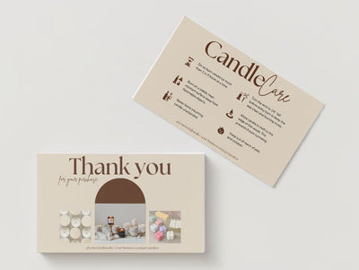 Candle Care Card Design #5
