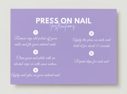 Display Card Design + Press on Nails Instruction #5