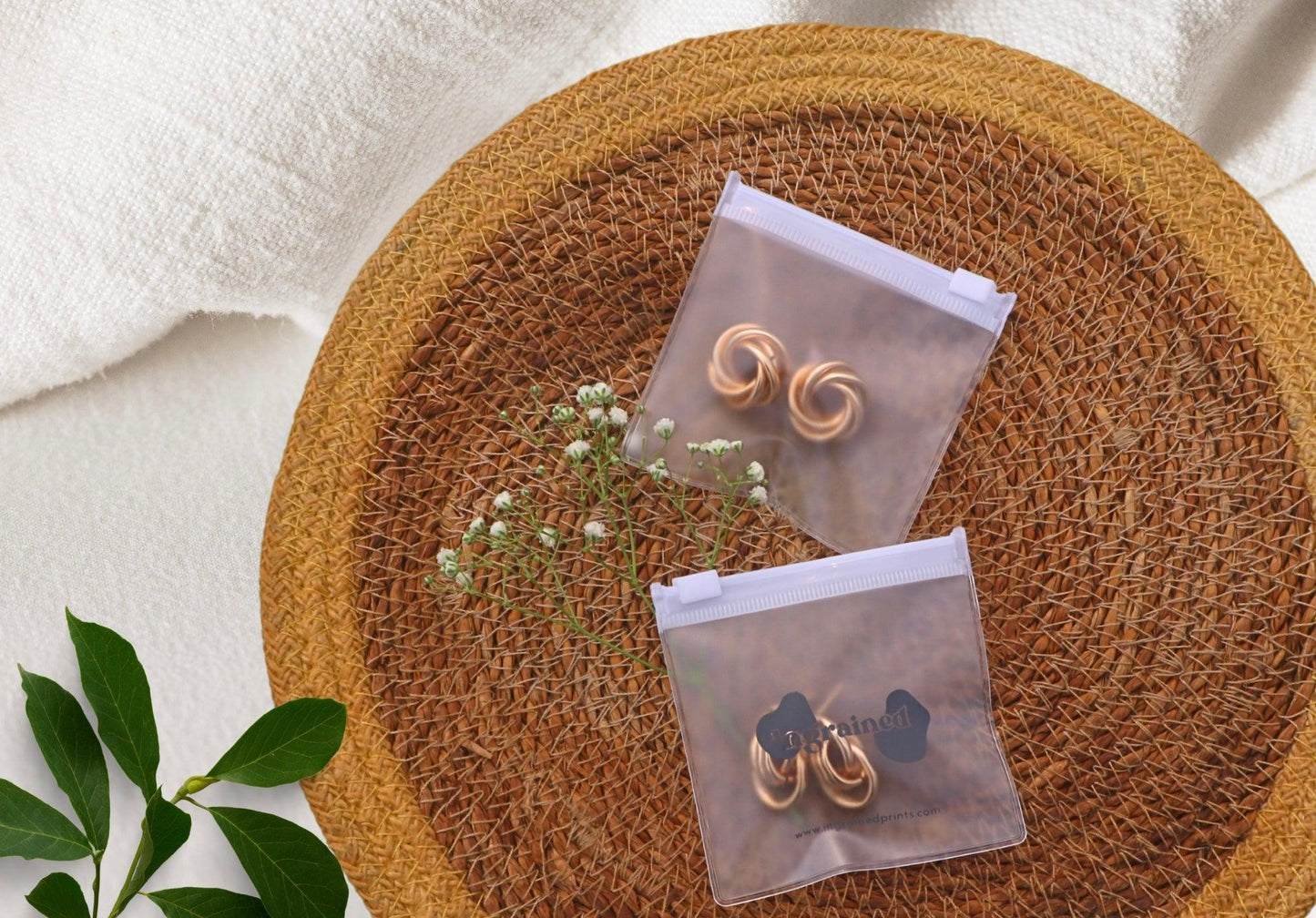 Printed Frosted Jewelry Pouch - Ingrained Prints