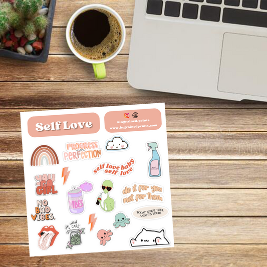 Self Love Laptop Sticker Sheet